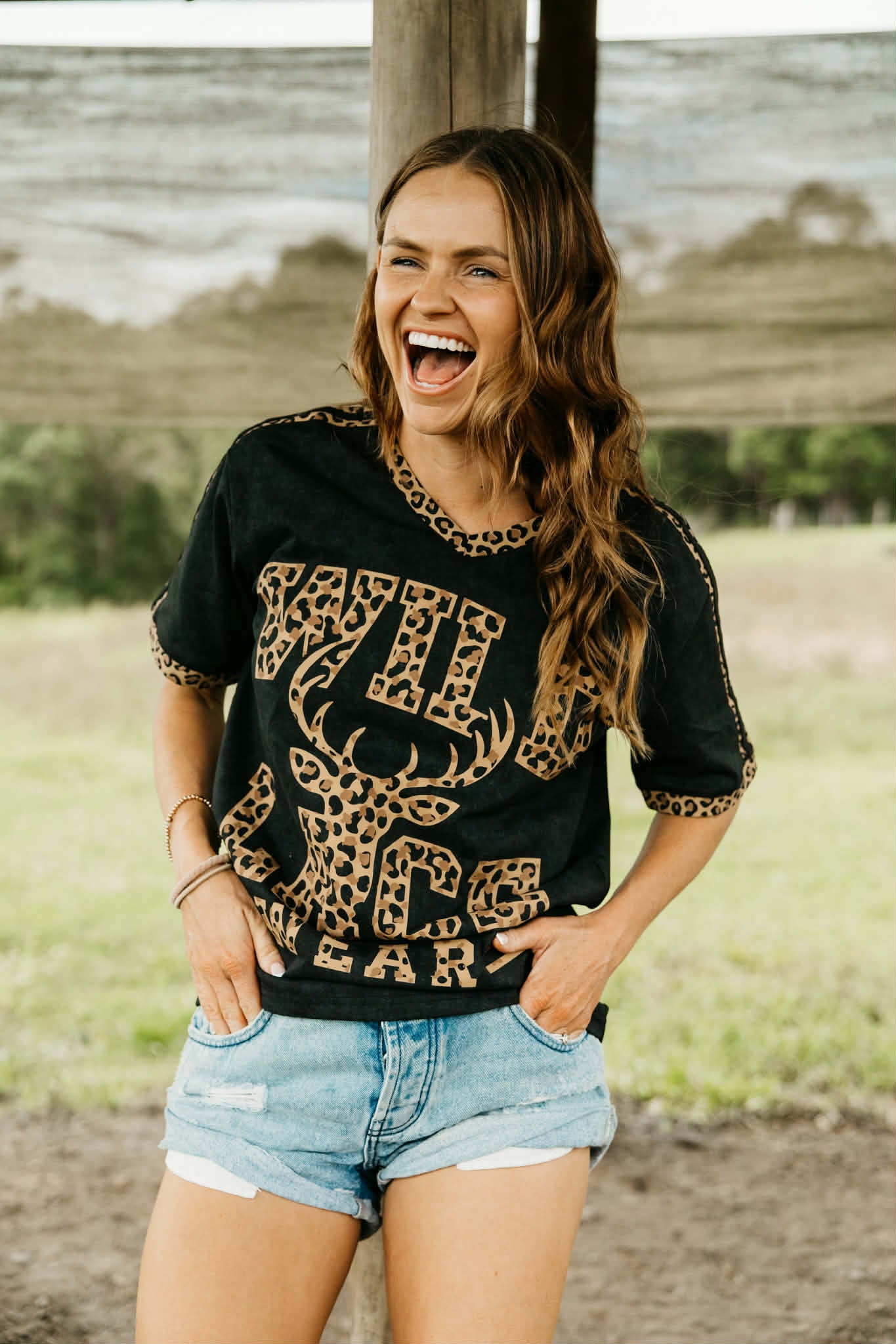 Leopard Varsity Tee