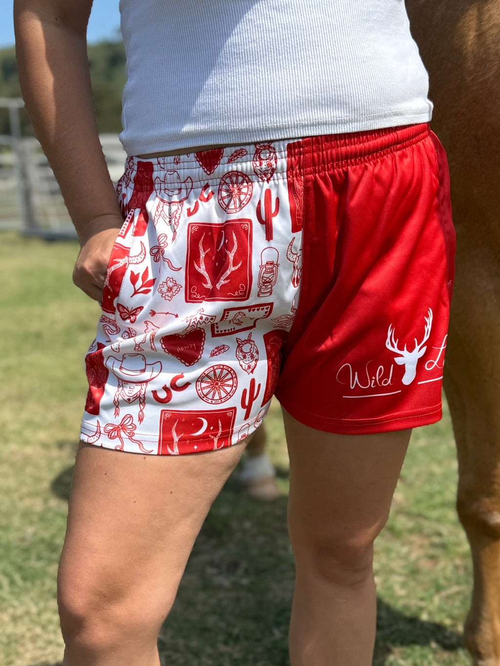 Wild West footy shorts