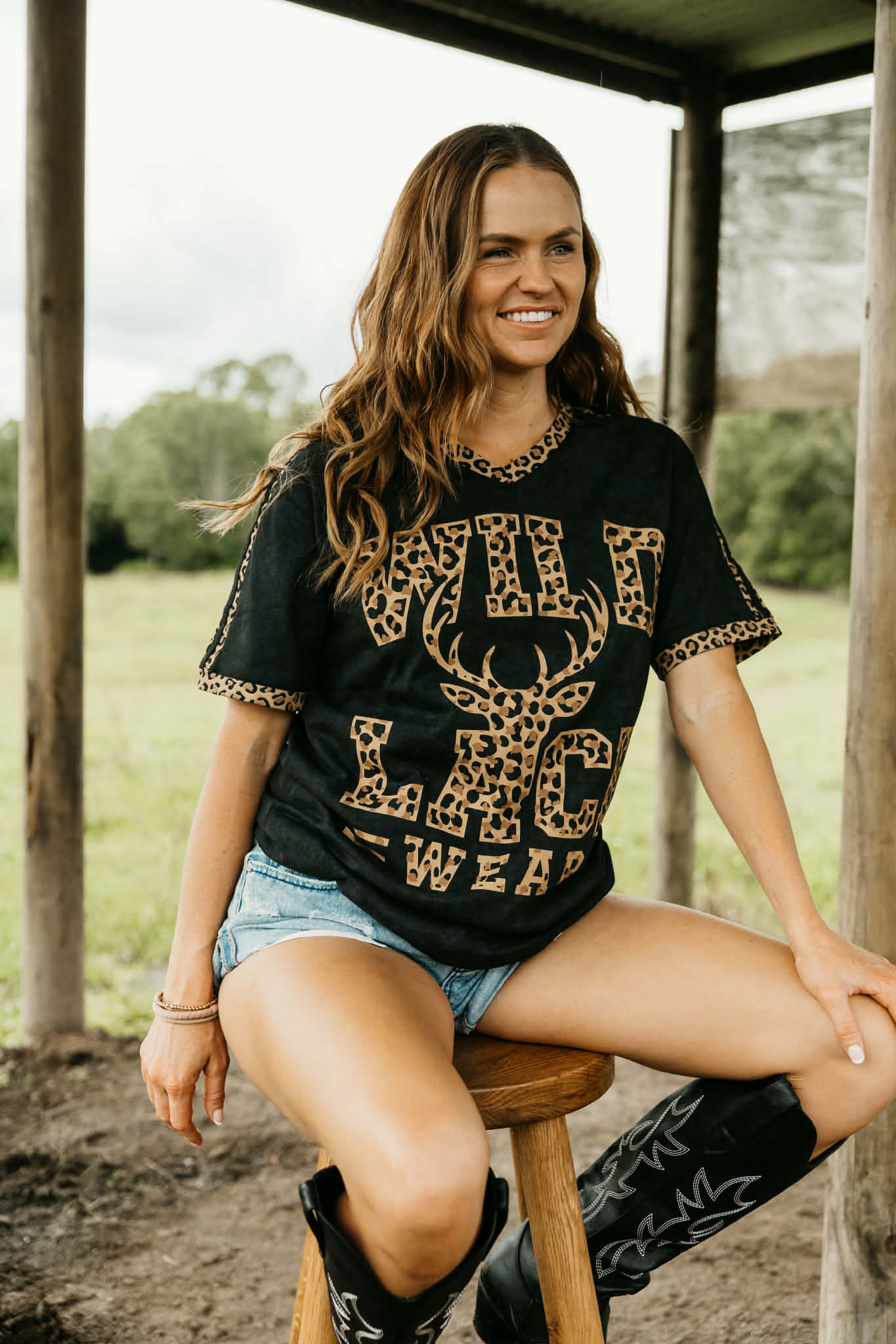 Leopard Varsity Tee