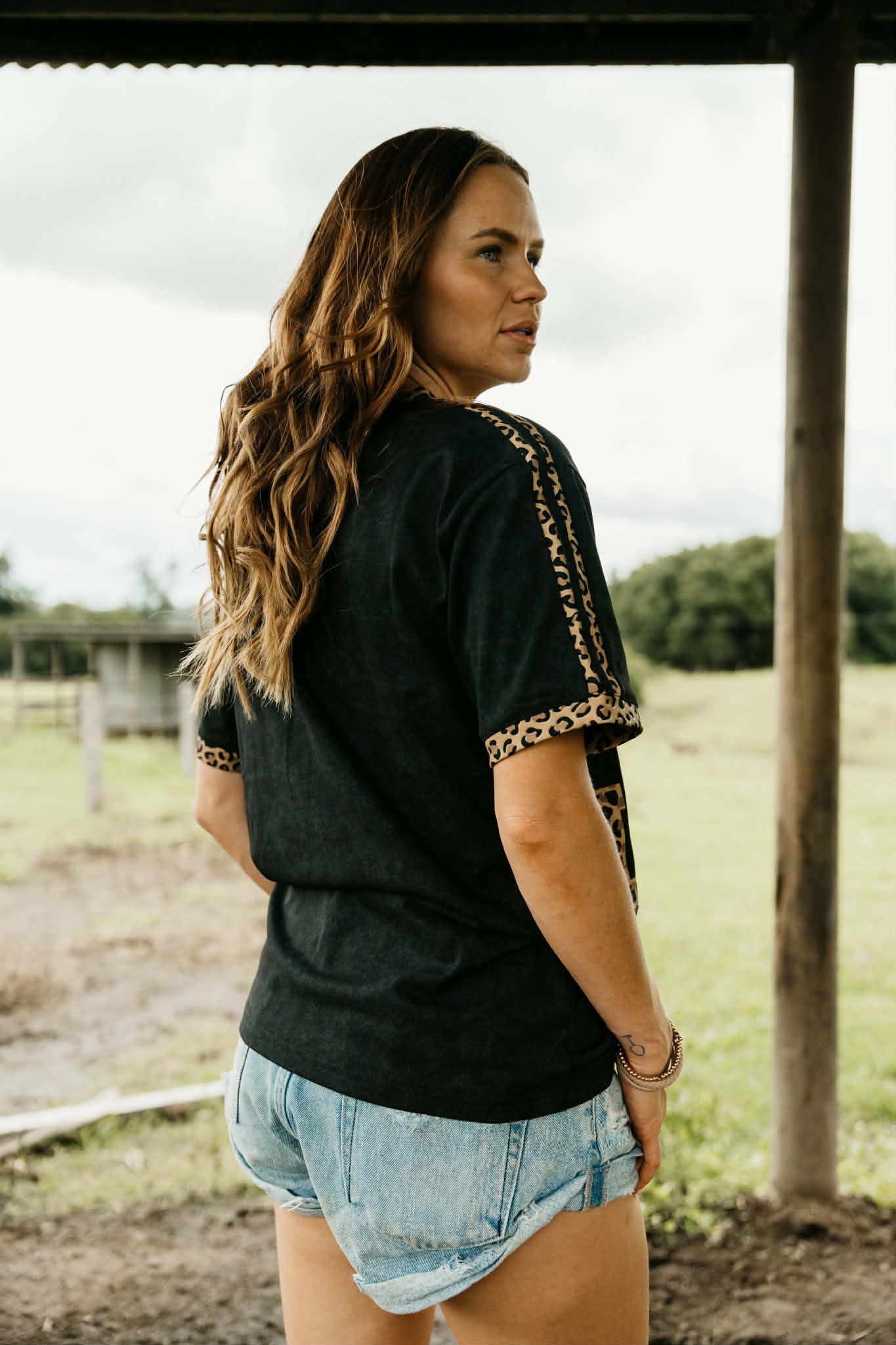 Leopard Varsity Tee