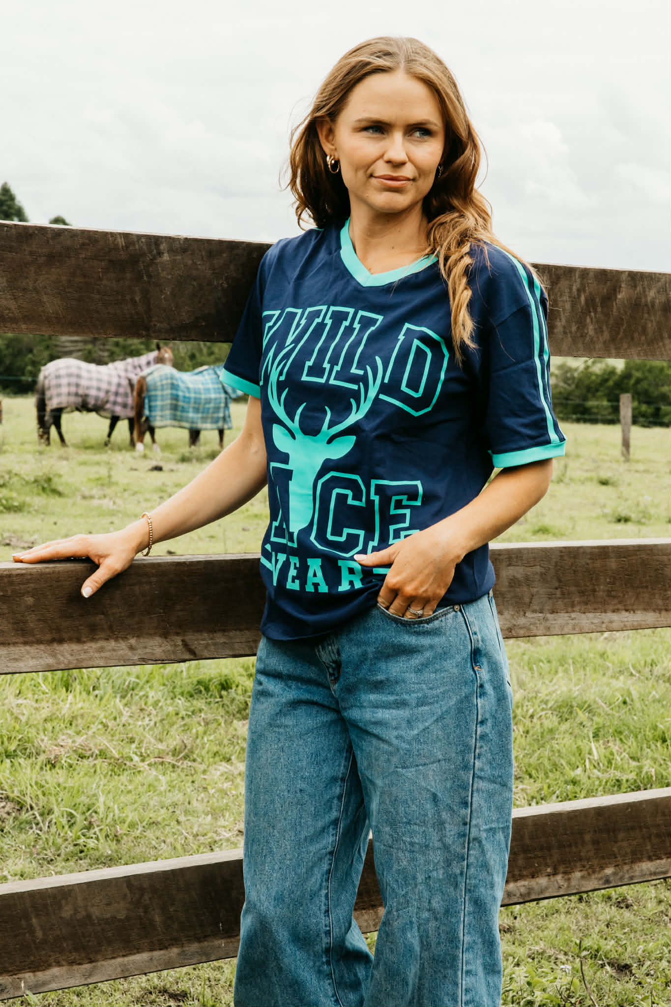 Mint Varsity Tee