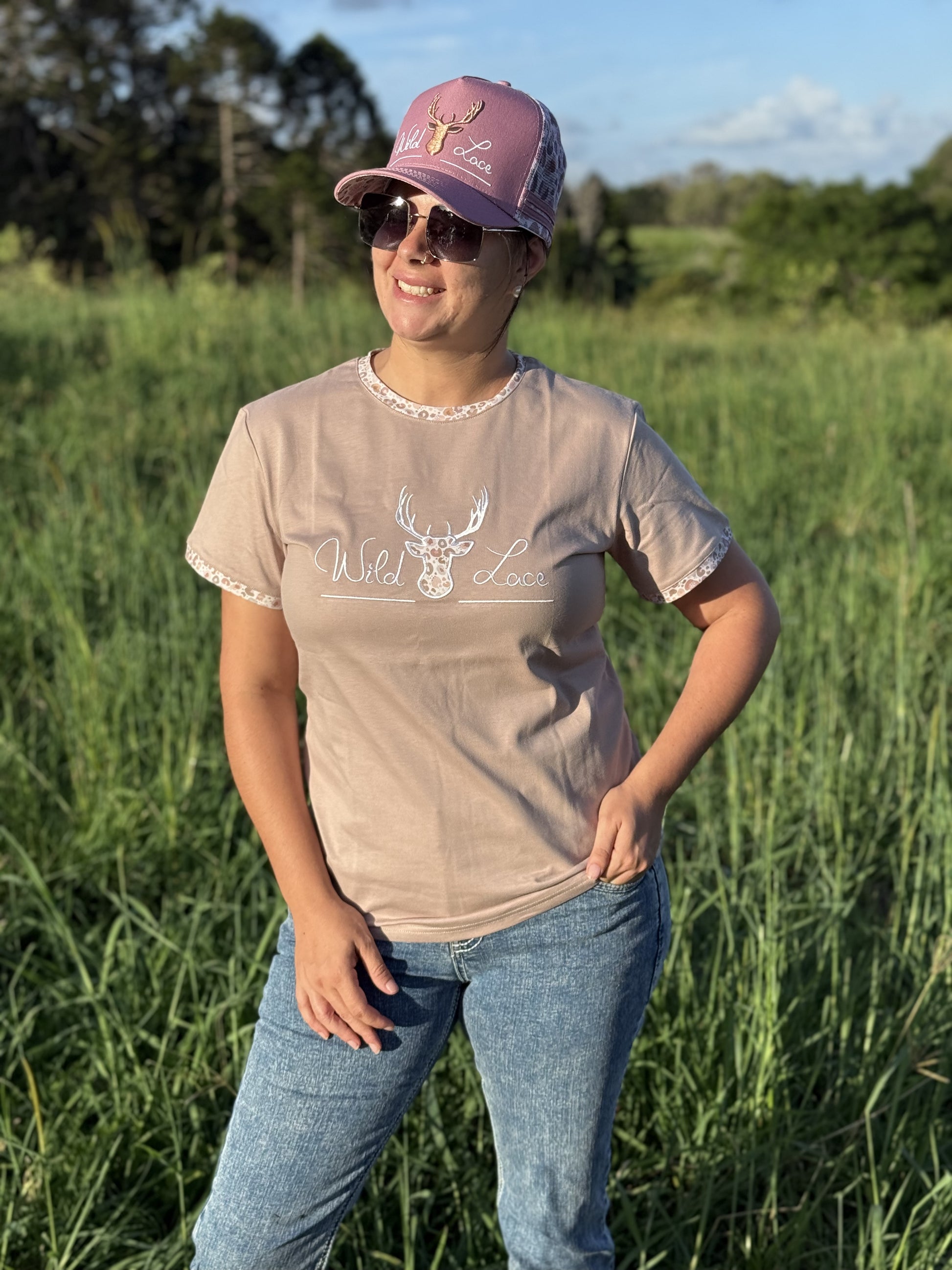 Latte Nude Leopard Tee