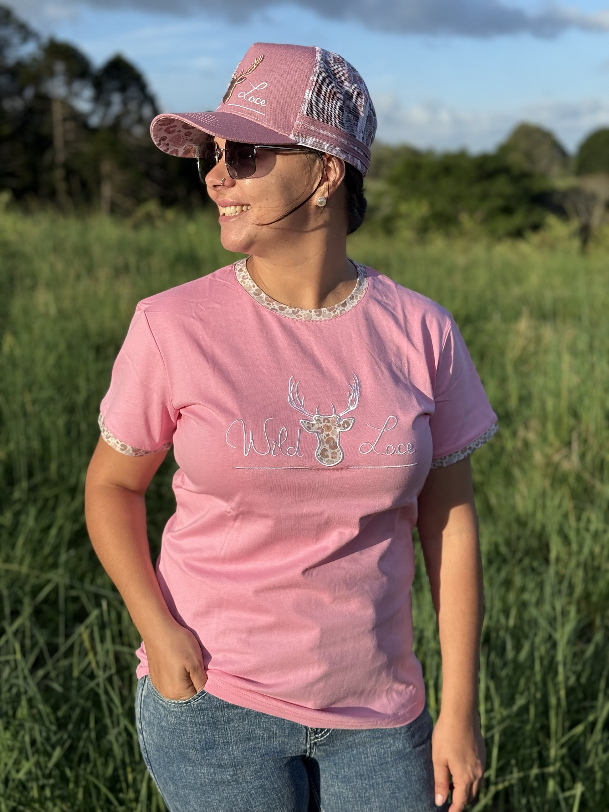 Pink Nude Leopard Tee