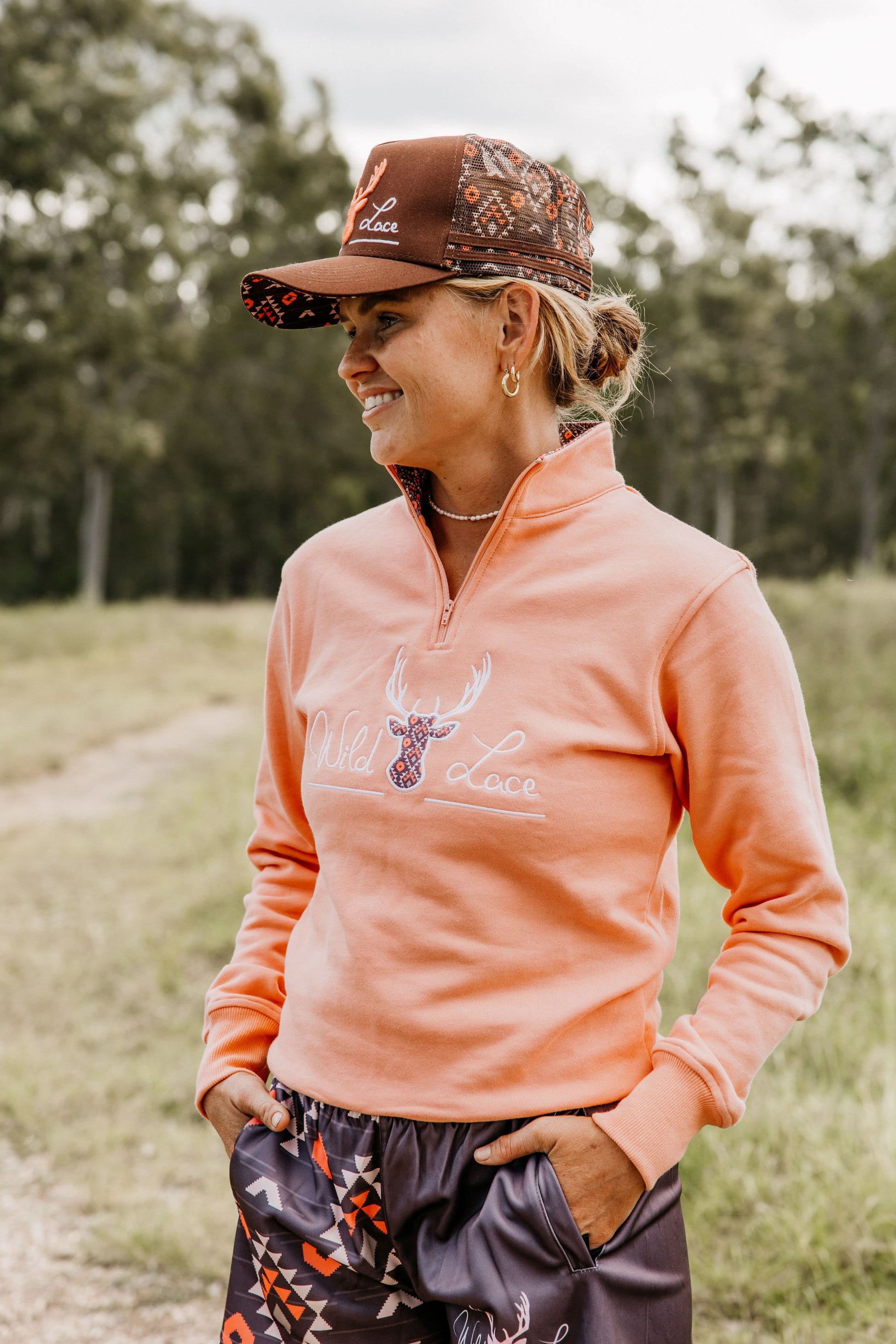 1/4 zip Desert Aztec jumper