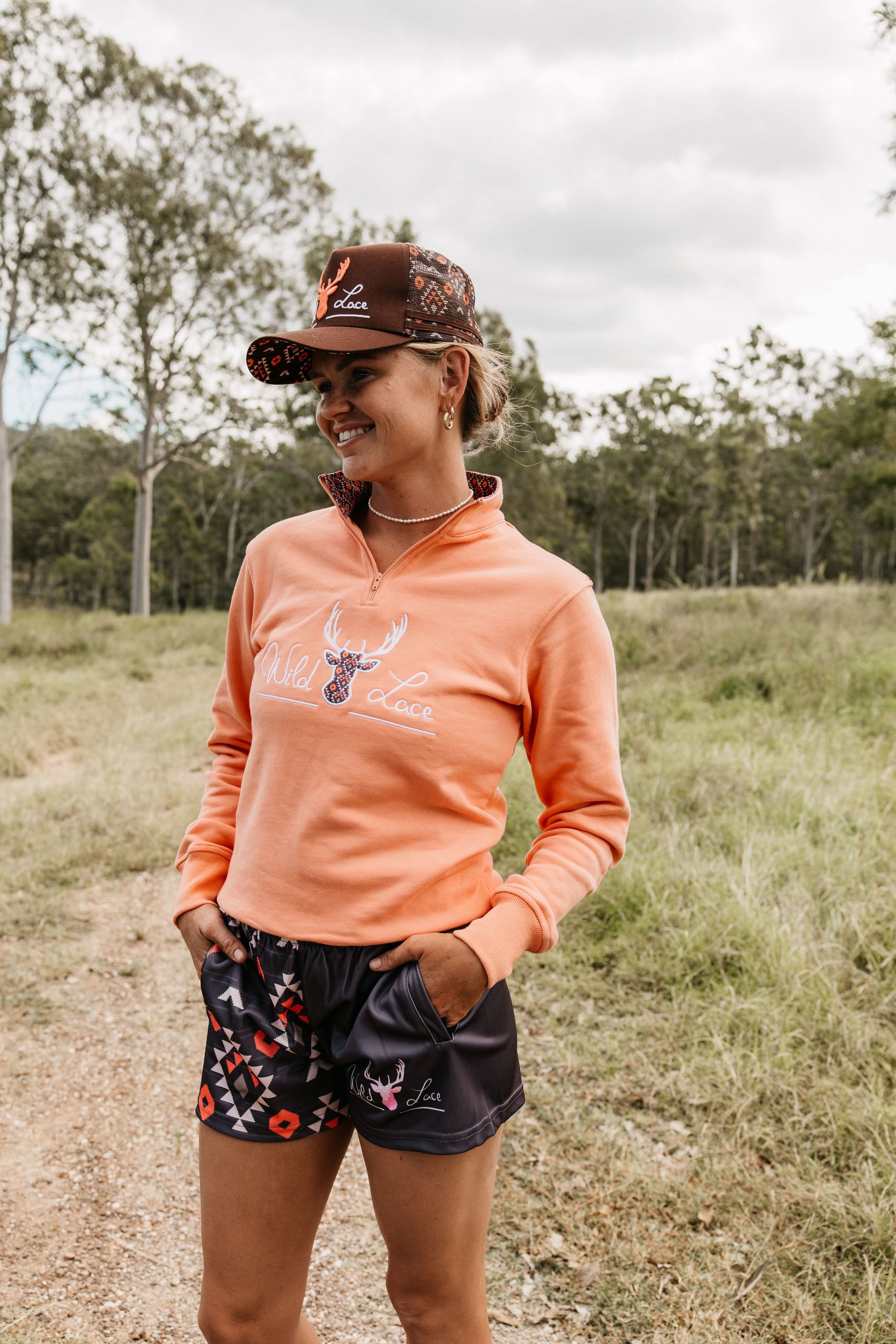 1/4 zip Desert Aztec jumper – Wild Lace Wear