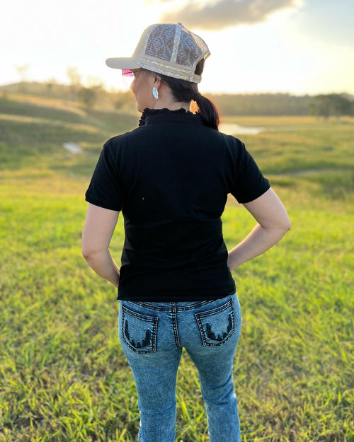 Black/Aztec Ladies polo