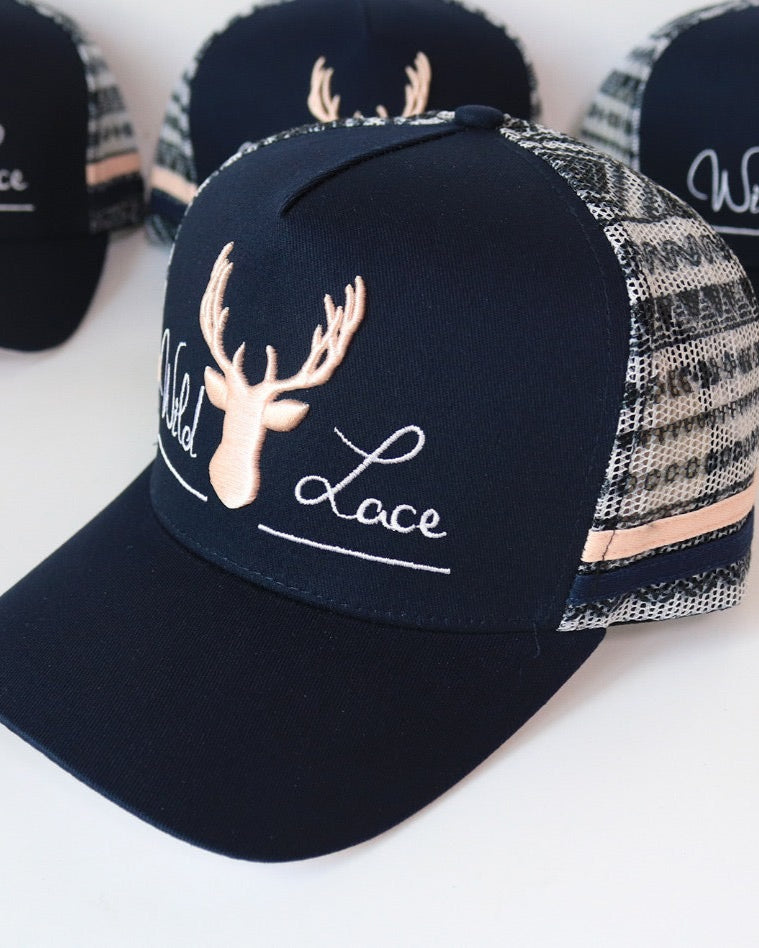 Navy Wild Lace Cap