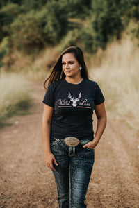 Navy Wild Lace tee